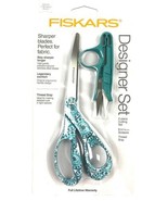 Fiskars 154162 Designer 2 Piece Cutting Set 8&quot; Scissors &amp; Thread Snip As... - $9.90