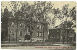 Vtg Pre 1907 Postcard undivided back Chatham NY Grammar &amp; High School 1¢ - $10.00
