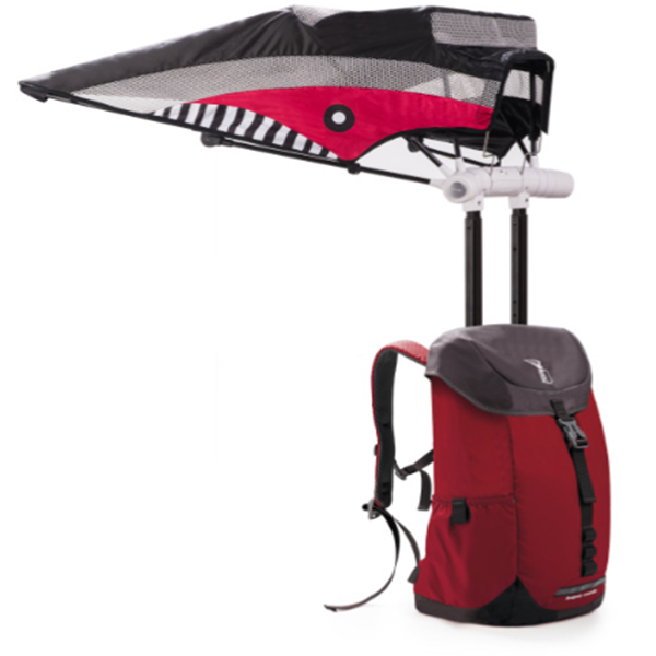 Red Large 30L Capacity Umbrella Backpack Smart Bag With Sunshade Bluetooth Speak