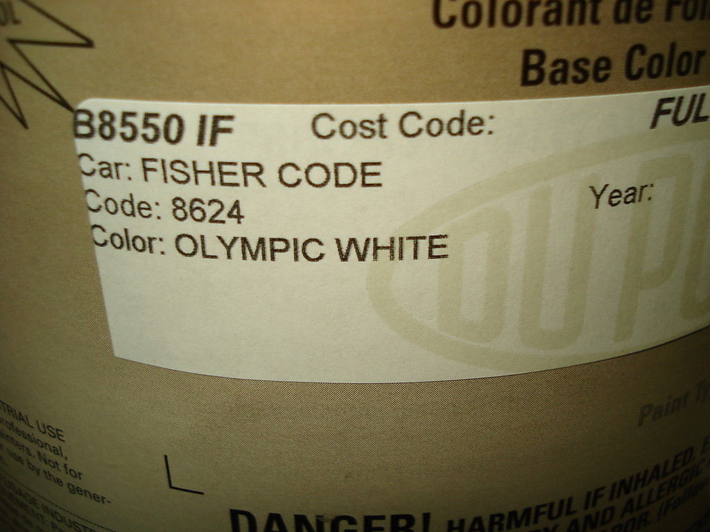 AUTO BODY SHOP PAINT NASON/DUPONT OLYMPIC WHITE BASECOAT CLEARCOAT KIT