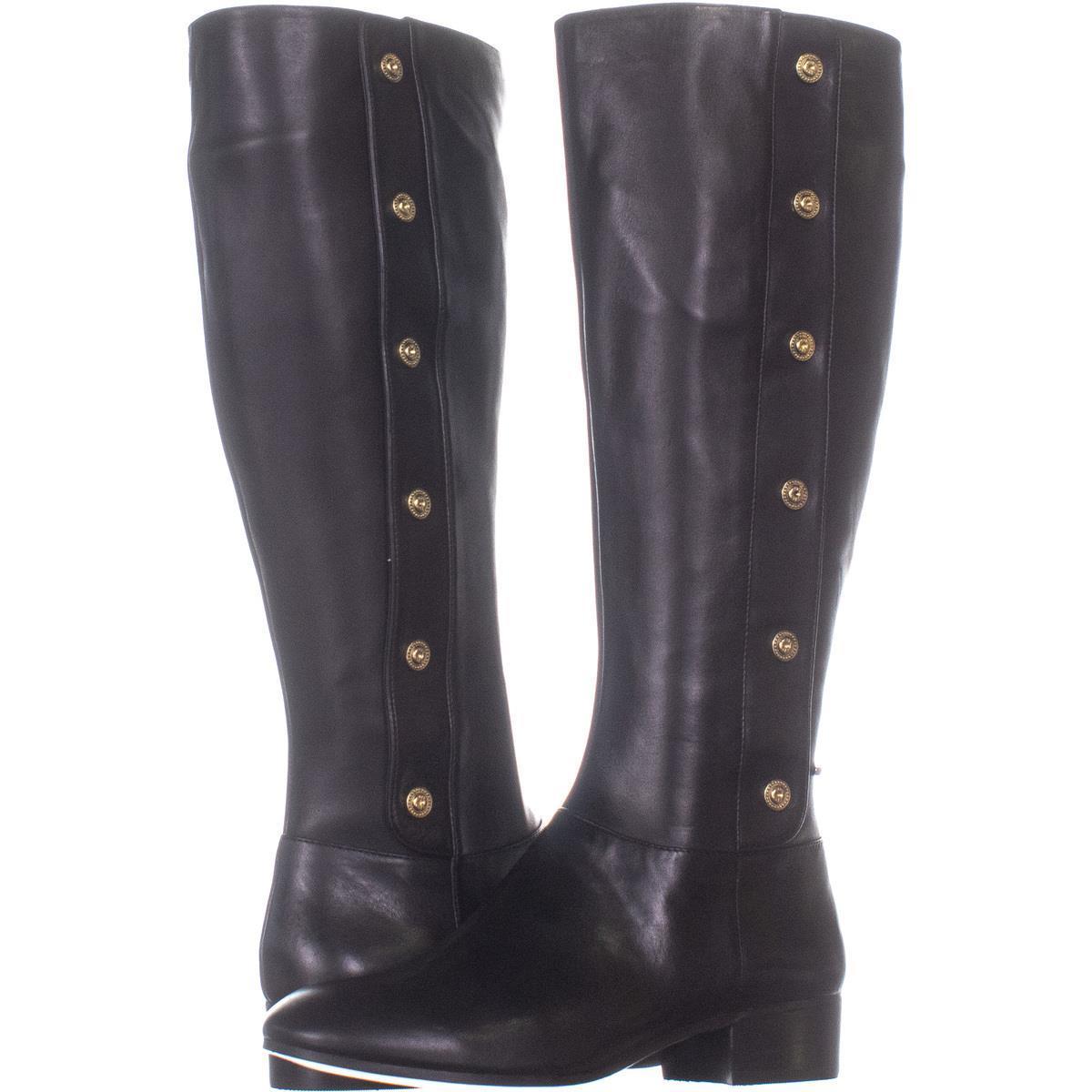 black wide calf riding boots size 9