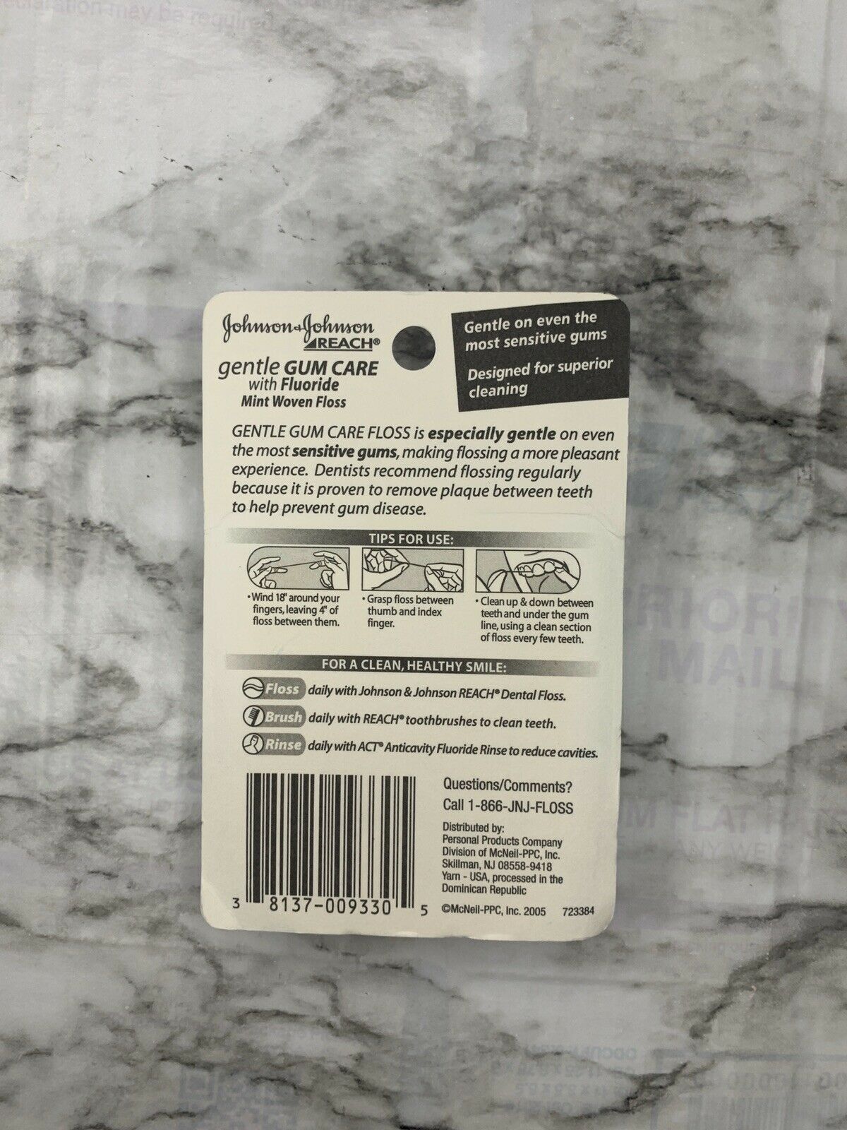 Reach Gentle Gum Care Woven Dental Floss Fluoride 50Yard Each Dental