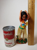 1960s 70s Retro Hula Girl Dancer Yellow Grass Skirt Dashboard Figure Tik... - $49.45