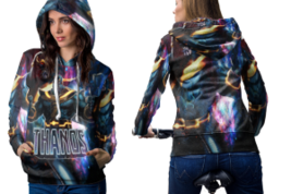Thanos and infinity gauntlet hoodie women thumb200