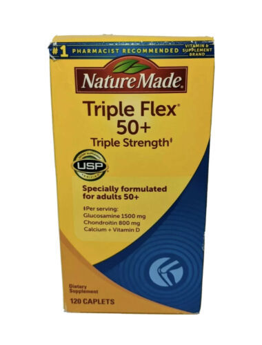 Triple Flex 50+, Triple Strength, Nature Made 120 caplets EXP 2/2024