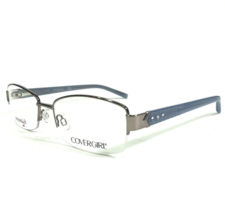Covergirl Eyeglasses Frames CG0443 008 Blue Silver Rectangle Crystals 53-18-135 - $37.22