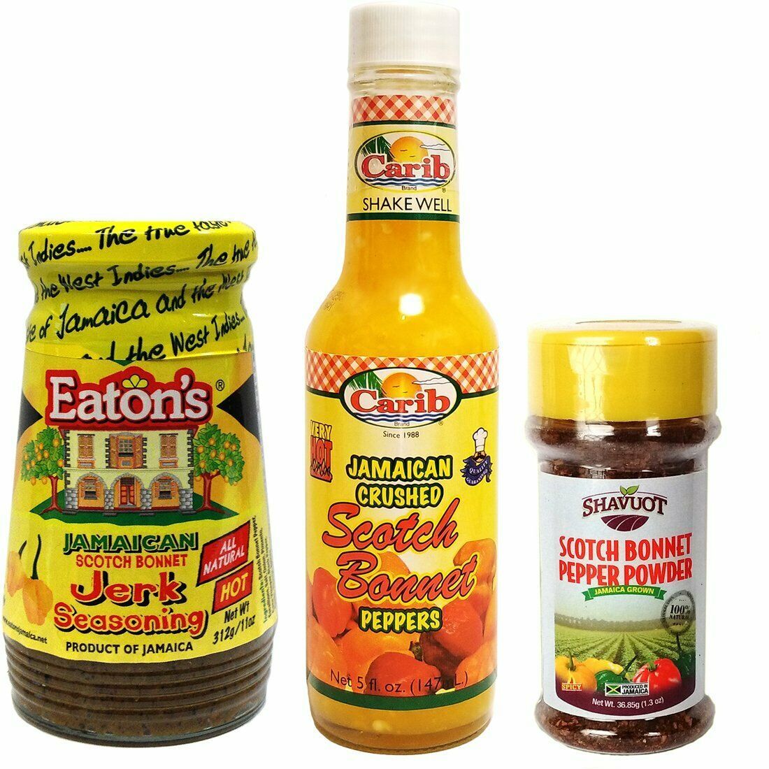 Jamaican Scotch Pepper Jerk Seasoning and Pepper Powder Variety