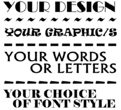 CUSTOM ~ CREATE YOUR OWN DESIGN VINYL GRAPHIC DECAL / STICKER ~ ANY WORD... - $8.70+