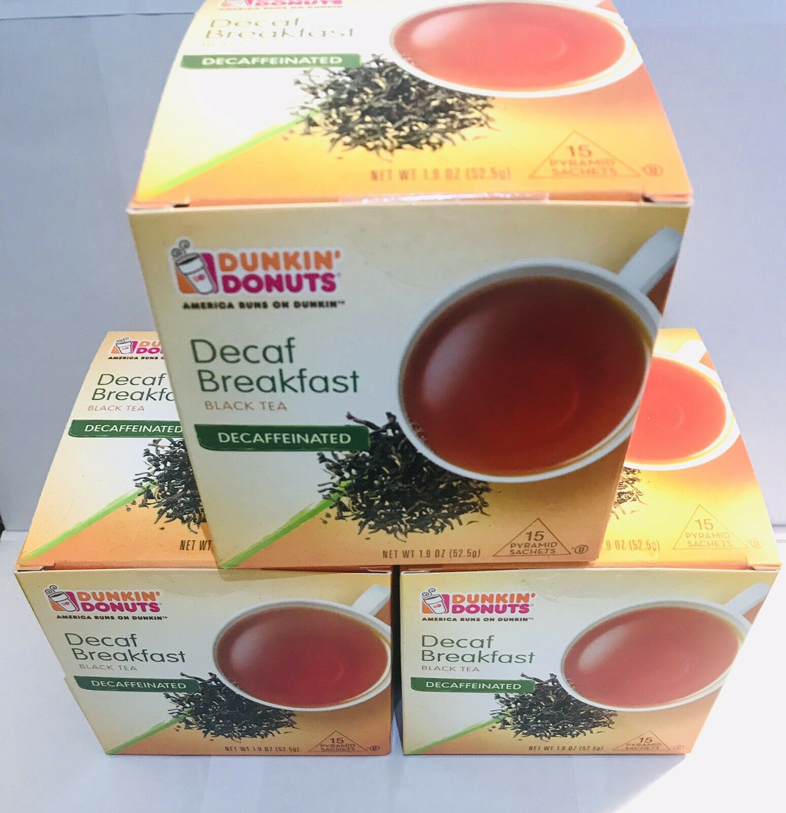 Dunkin Donuts Decaf Breakfast Black Tea (Decaffeinated) With 45 tea