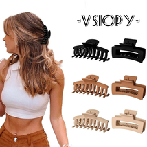6Pcs 3.5 Inch Medium Large Claw Clips for Thick Hair, Big Hair Clip for Thin Hai image 9