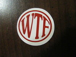 4 pieces Wild stickers Tiny small WTF for Construction Biker red&amp;white - $13.81