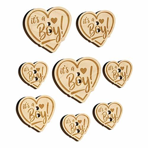 It's a Boy Baby Shower Wood Buttons for Sewing Knitting Crochet DIY Craft - Vari