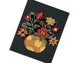 Dimensions Floral On Black Punch Embroidery Kit, 8'' W X 10'' L