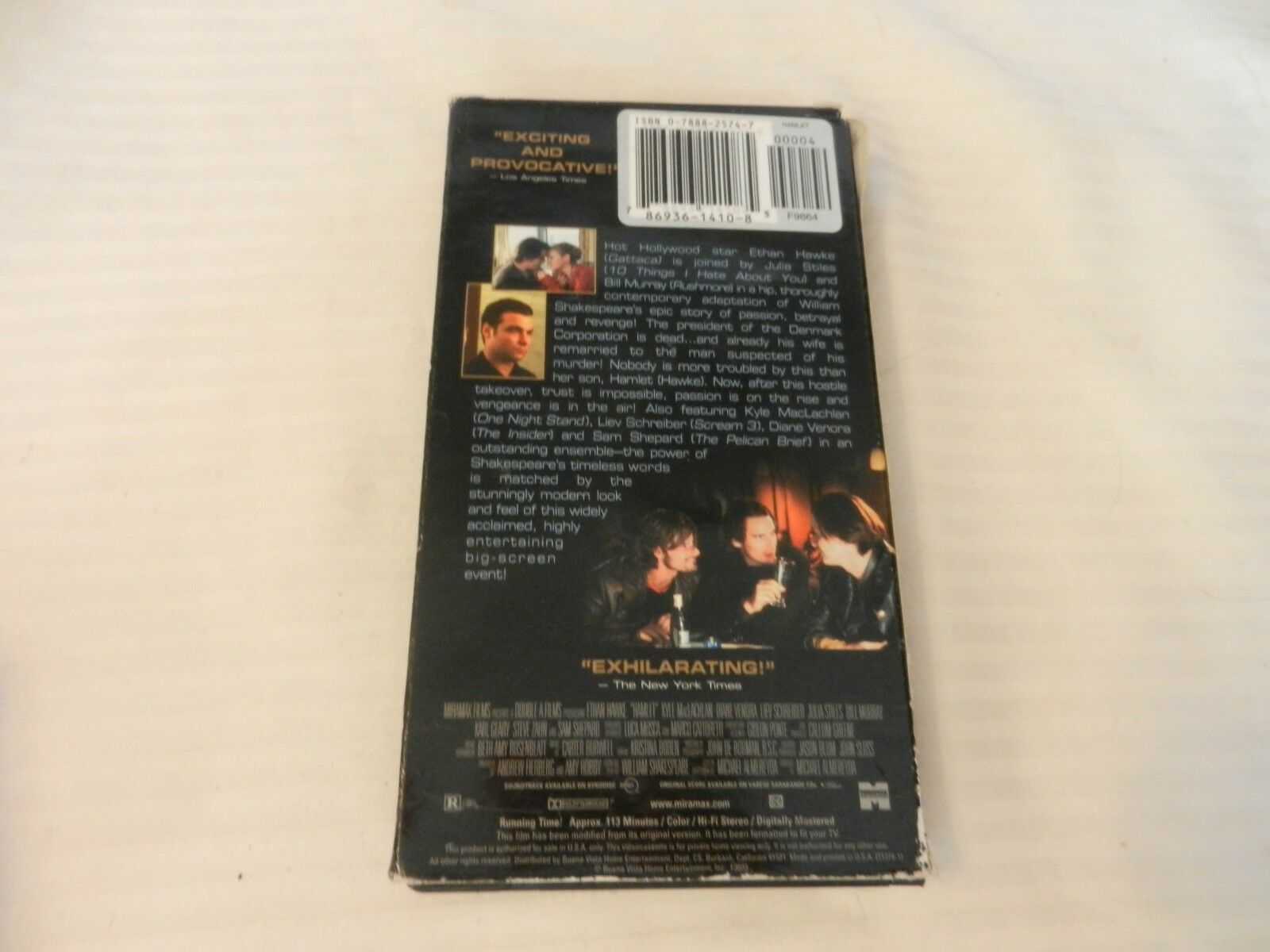 Hamlet (VHS, 2001) Ethan Hawke, Liev Schreiber - VHS Tapes