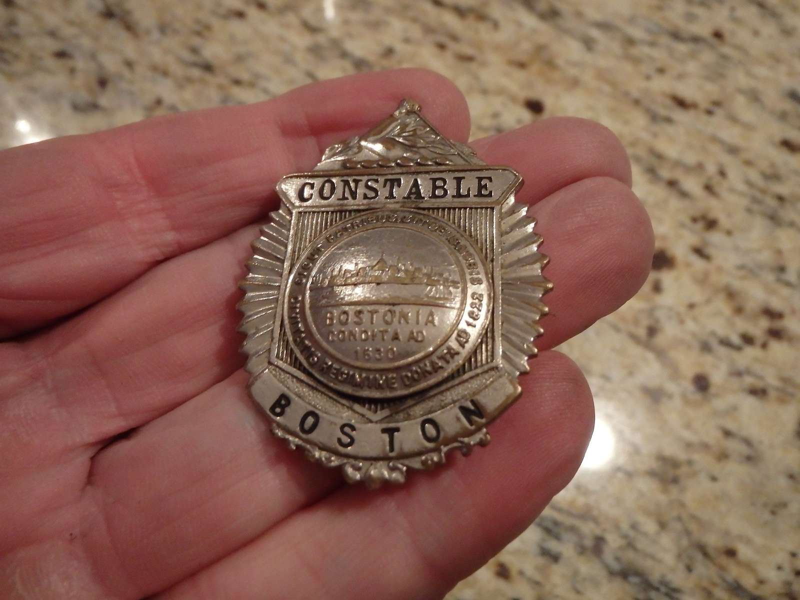 early Boston Massachusetts constable badge police badge obsolete bx 10 US