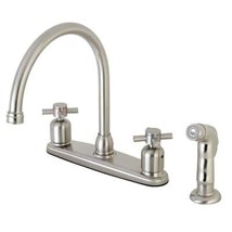 Concord 2-Handle Standard Kitchen Faucet with Side Sprayer in Brushed Nickel  - $190.99