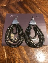 Premier Designs Chocolate Kiss Earrings Beads MULTI-STRAND New - $9.89