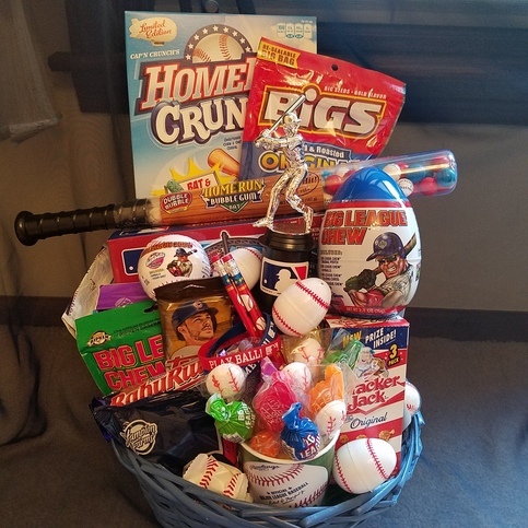 Baseball Themed Gift Basket - Gift Baskets & Supplies