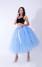 Women Puffy Tutu Skirt Drawstring High Waist Long Tulle Skirt Petticoat One Size image 5
