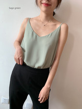 Women Summer Chiffon Tanks V-Neck Sleeveless Chiffon Tops Summer Wedding Tops 