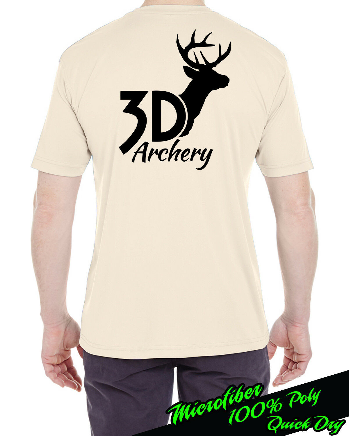 3D Archery Bowhunting bowhunter Microfiber Performance T-shirt buck deer poly