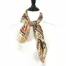 ECHO 100% Silk Scarf Striped Square Pattern Vintage Colorful Made In Jap... - $13.09
