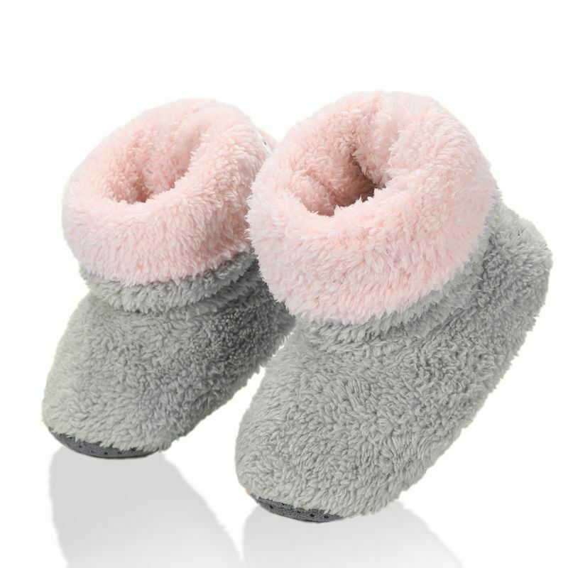 Kids Winter Slippers Warm Boy Girl Home Plush Soft Slip On House Flip Flop Shoes