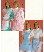 Misses Kwik Sew Bib Straps Pullover Large Pockets Aprons Oven Mitt Sew P... - $9.99