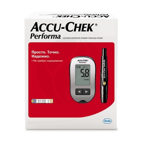 Accu Chek Performa Blood Glucose Meter +10 free tests Glucose Monitors