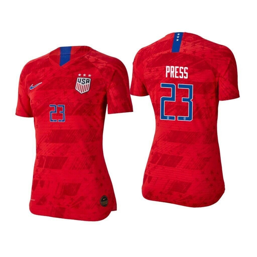 NIKE CHRISTEN PRESS #23 USA 2019 WORLD CUP 3 STAR RED WOMENS YOUTH ...