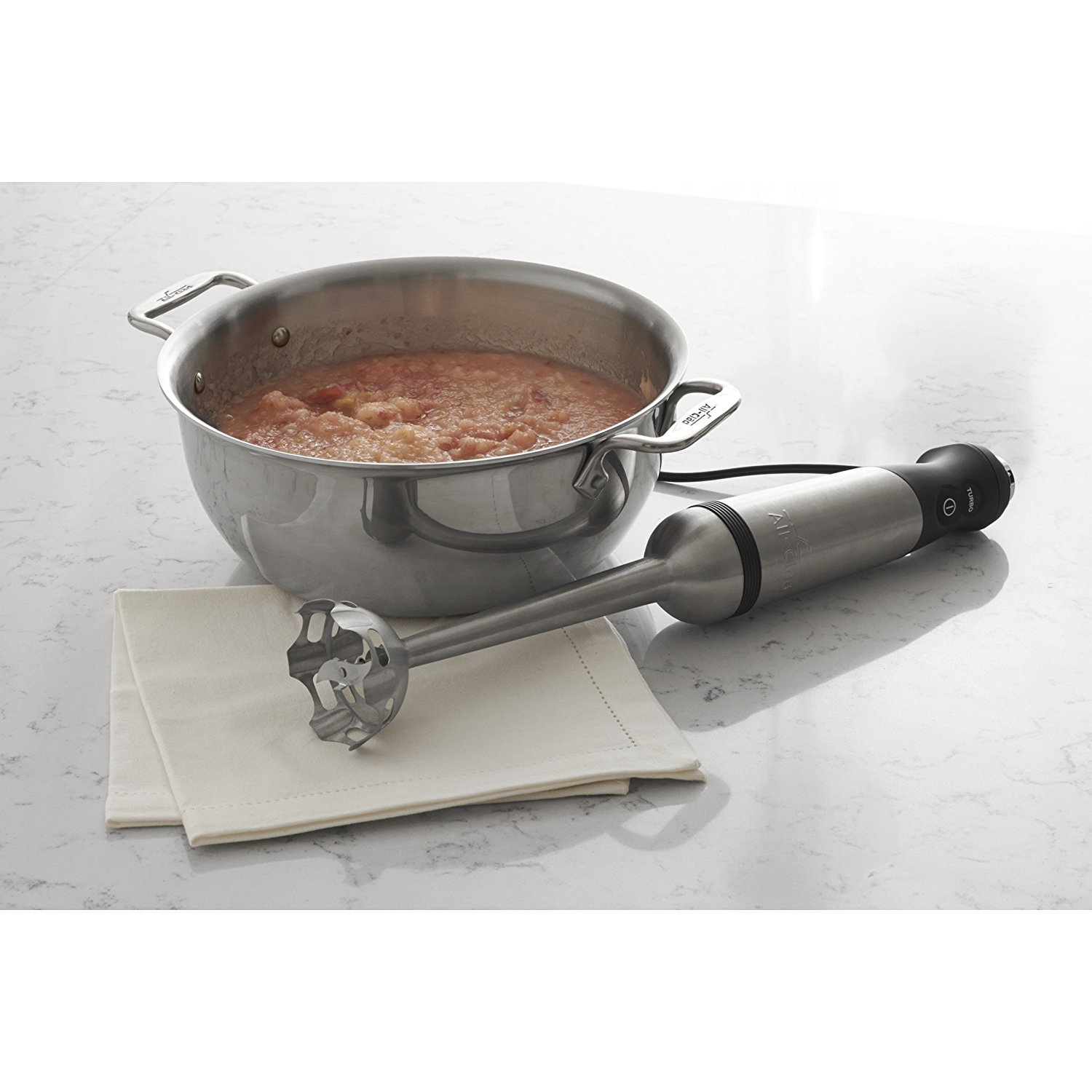 AllClad KZ750D Stainless Steel Immersion Blender with Detachable Shaft