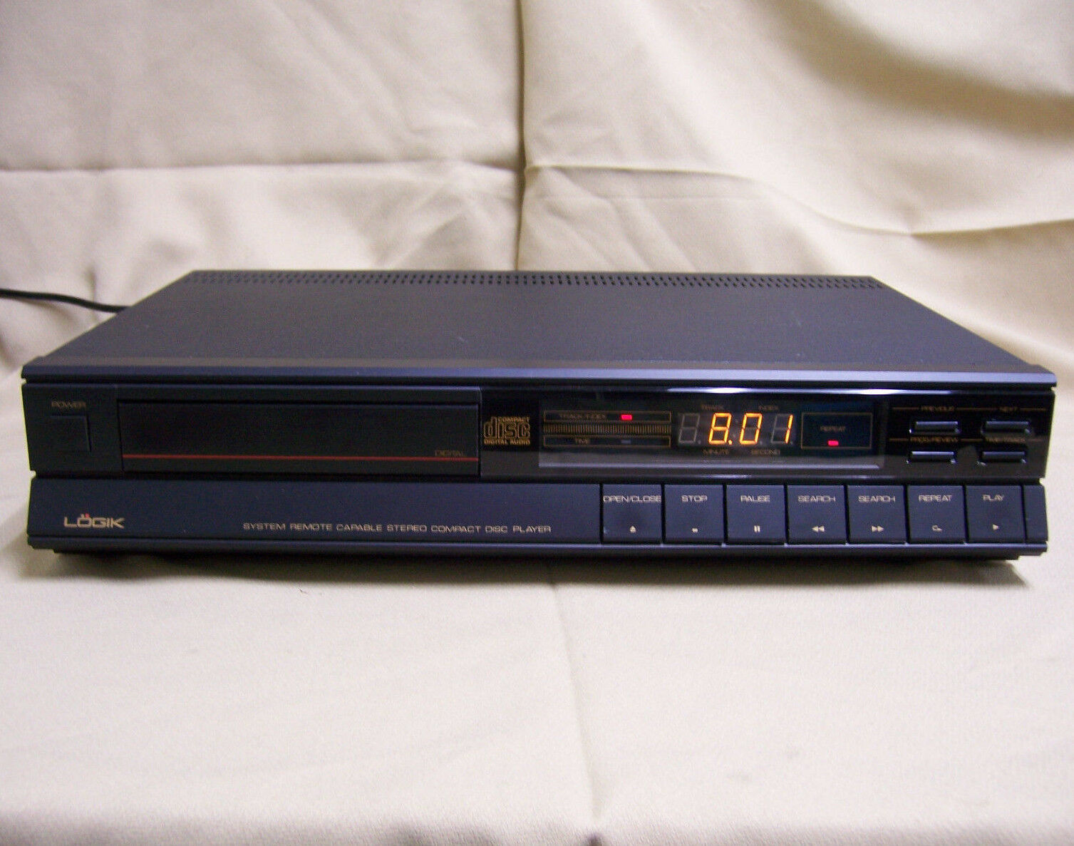 Logik CD-155LX Stereo Compact Single Compact Disc Player CD CD-R 1980s ...