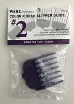 2-pk Wahl Professional Color-Coded Clipper Guide #2 #3124-703 1/4" 6,0mm, Purple - $11.99