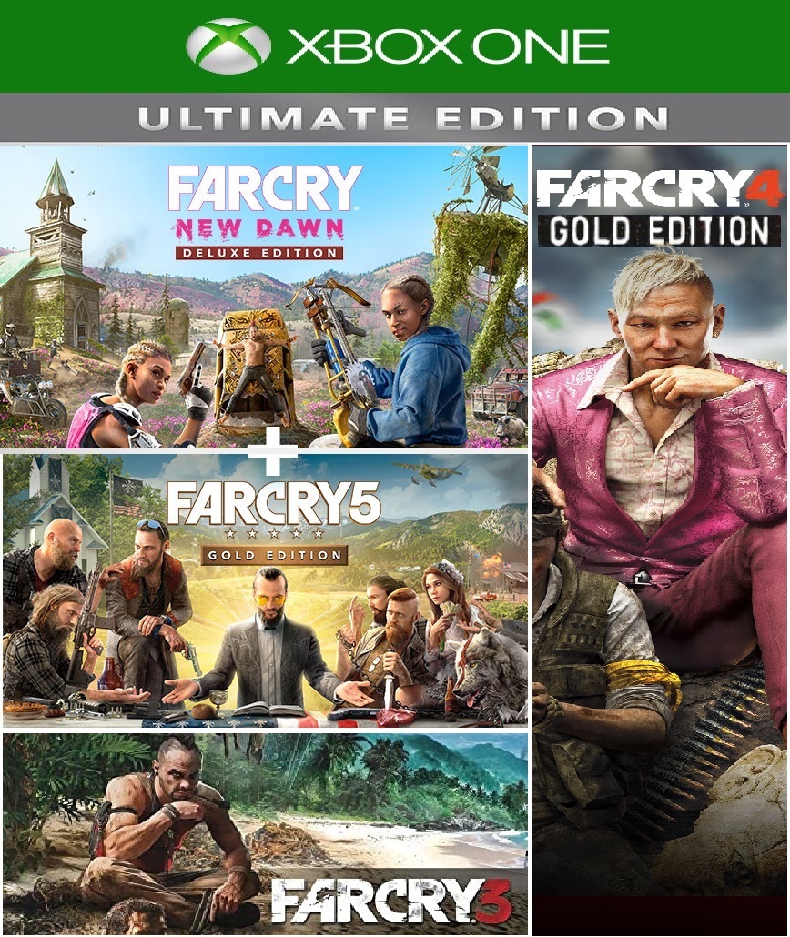 Far Cry 5, 4, 3, New Dawn Ultimate Edition Bundle Xbox One ...