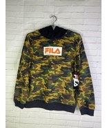Fila Logo Camo Camouflage Long Sleeve Pullover Hoodie Boys Size M 10-12 NEW - $34.64