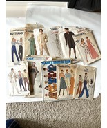 Lot of 10 Vintage Patterns (Vouge, Butterick) Sewing Pants, Dress, Jackets - $19.63