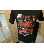 Vtg 1998 Black COKE Chase NASCAR Racing Dale Earnhardt Jr and Sr T-shirt... - $34.60