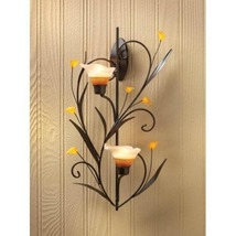 Amber Lilies Candle Wall Sconce - $37.00