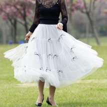 Women Bright Green Layered Tulle Skirt Outfit High Waist Wedding Skirt Plus Size image 5