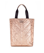 Victoria&#39;s Secret Metallic Rose Gold Quilted Tote Shopper 2017 Limited E... - $19.79