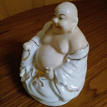 Monti Llardo Porcelain Design in Spain Happy Buddha Figurine White Gold Trim Fig image 2