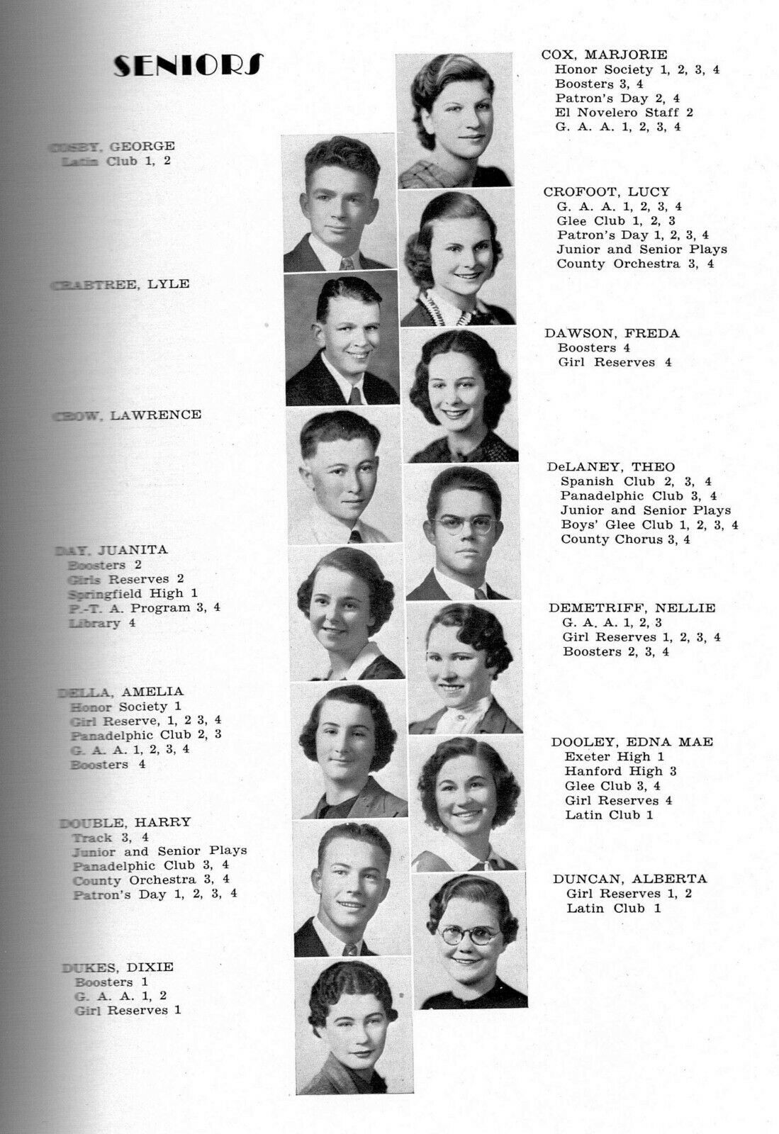 1937 Porterville High School Yearbook, El Granito, Porterville