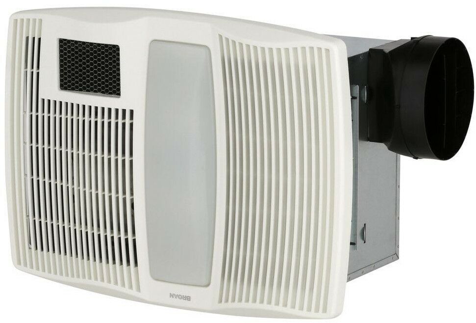 Broan Bathroom Ceiling Exhaust Fan 110 CFM 120 Volt Lighted Heater ...