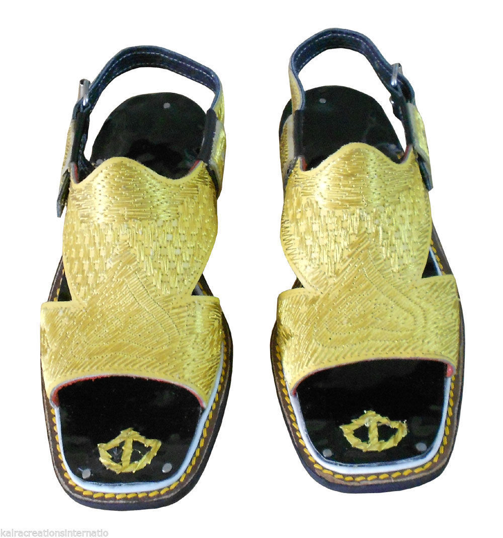 Mojari Men Shoes Sandals Pathani Leather Flip Flops Indian Handmade ...