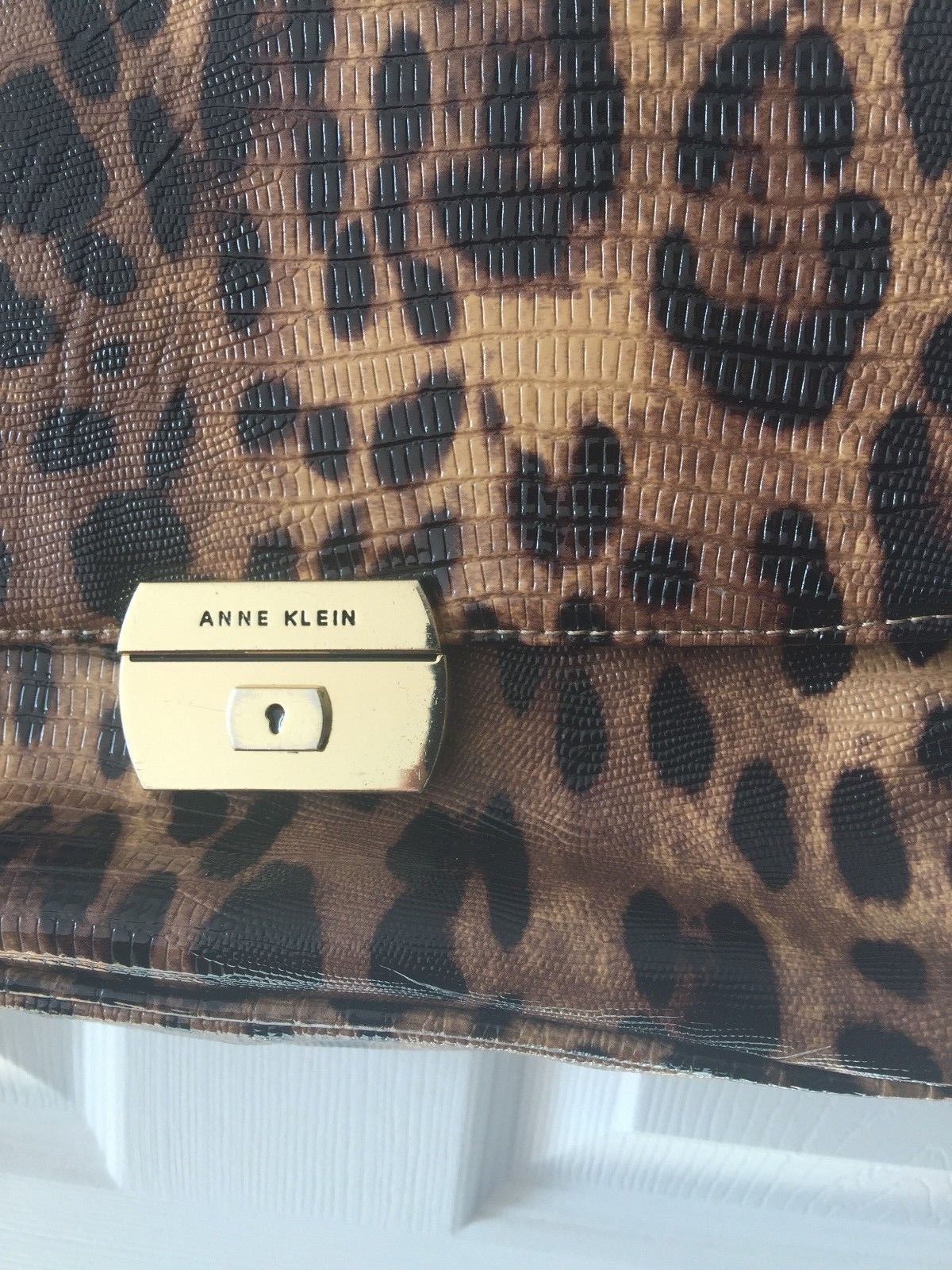 anne klein leopard purse