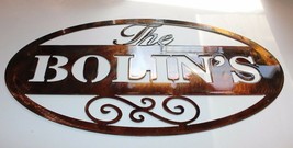 Ornamental Personalize Customized Name - Metal Wall Art - Copper 26&quot; x 18&quot; - $73.13