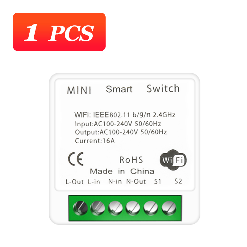 16A Mini 2-Way Control Switch Works With Alexa Google Home Yandex Alice Support