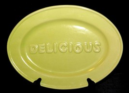 “Delicious” Green Platter AA20-0069aa Vintage Collectible - $39.95