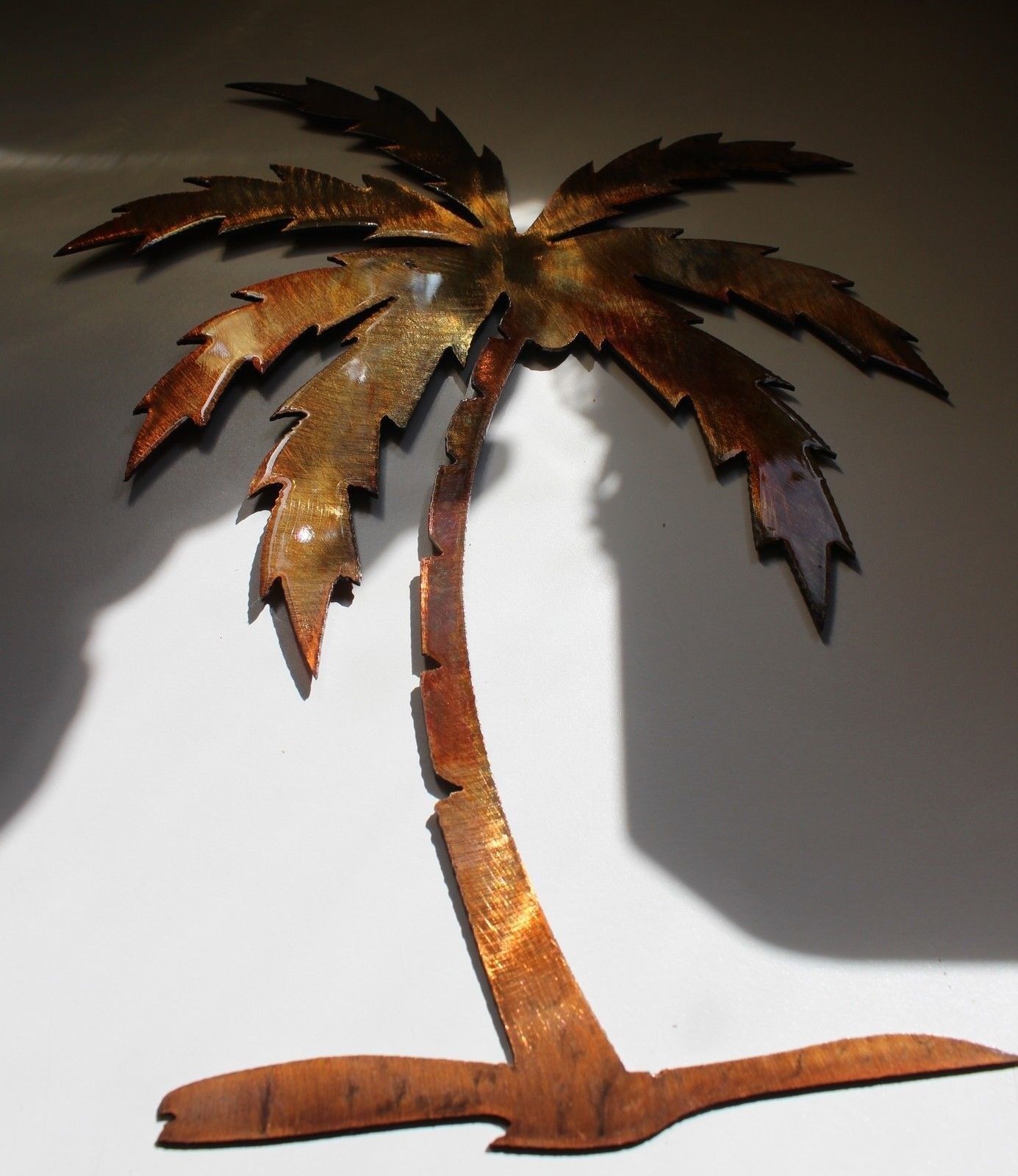 Palm Tree Metal Wall Art Decor 12" tall Wall Sculptures
