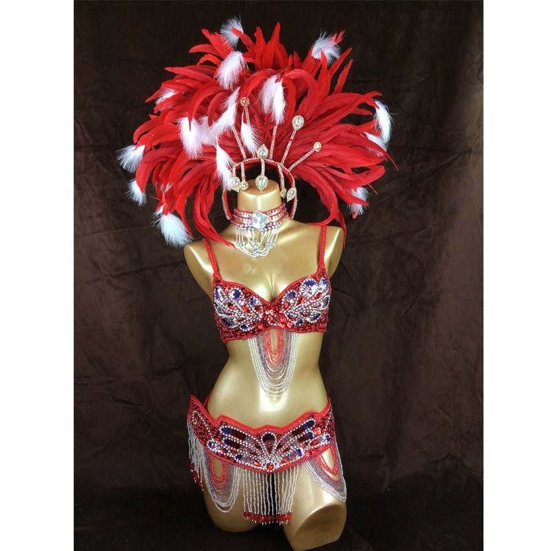 Samba Rio Carnival Costume 2016 hot selling Feather Headdress , feathers costume